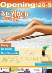 Opening party @ beach bar La Roca