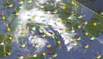 Εξασθενημένος φτάνει στην Ελλάδα ο κυκλώνας που έπληξε τη Σαρδηνία