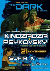 Twilight Zone presents: Psykovsky, Kindzadza, Sofia X @ Club Mylos 