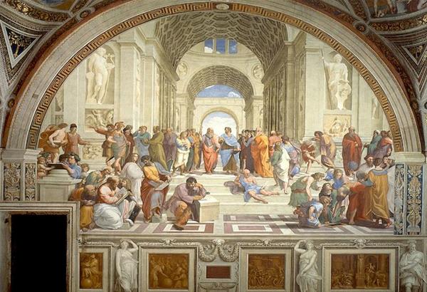Η Σχολή των Αθηνών με Σωκράτη, Πλάτωνα και Αριστοτέλη κοσμεί ξανά το Γαλλικό κοινοβούλιο.