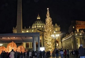 Βατικανό: Φωταγωγήθηκε το χριστουγεννιάτικο δέντρο στην πλατεία του Αγίου Πέτρου (βίντεο)
