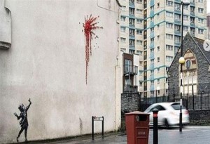 Το mural - δώρο του Banksy για την ημέρα του Αγίου Βαλεντίνου