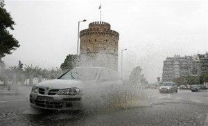 Προβλήματα από τη βροχόπτωση στην Θεσσαλονίκη