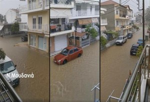 Χαλκιδική: Κατακλυσμός με δρόμους ποτάμια στα Νέα Μουδανιά και στην Κασσάνδρα