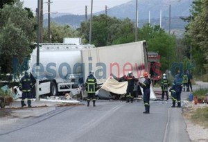 Δύο νεκροί και ένας σοβαρά τραυματισμένος από το σφοδρό τροχαίο στην Κορωπίου – Μαρκοπούλου 