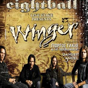Winger, Γιώργος Γάκης and the troublemakers στο Eightball Live Stage 
