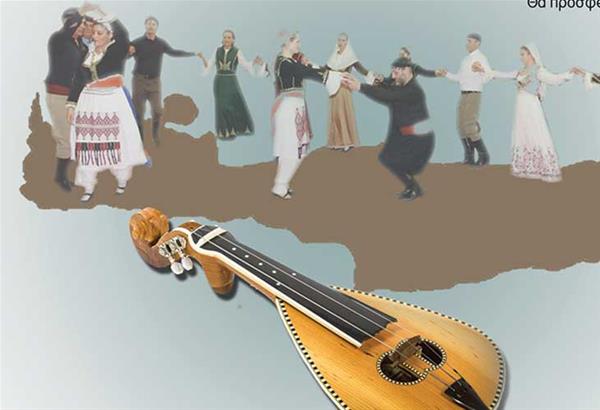 Παραδοσιακοί κρητικοί χοροί και εδέσματα στο αίθριο του Μουσείου Βυζαντινού Πολιτισμού