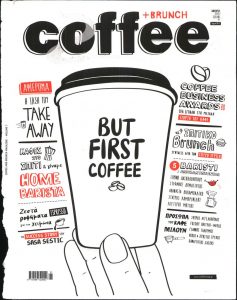 Πρωτοσέλιδο του εντύπου «COFFEE AND BRUNCH» που δημοσιεύτηκε στις 01/01/2021