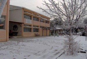 Σχολείο - χιόνι