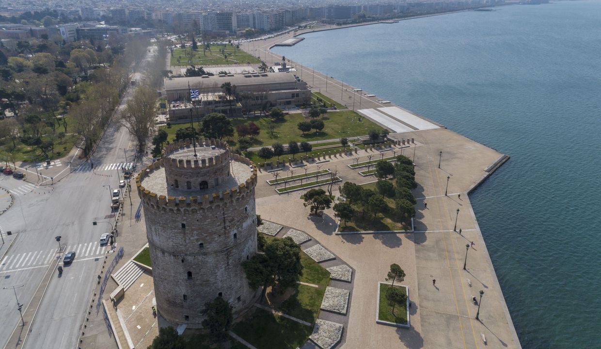 Ο Λευκός Πύργος της Θεσσαλονίκης από ψηλά
