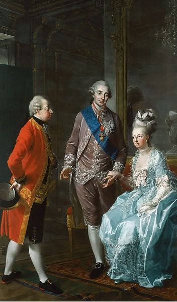 Πίνακας που απεικονίζει τους Λουδοβίκος ΙΣΤ΄ και Μαρία Αντουανέτα να γίνονται βασιλιάς και βασίλισσα, αντίστοιχα, της Γαλλίας. στις 10 Μαΐου 1778