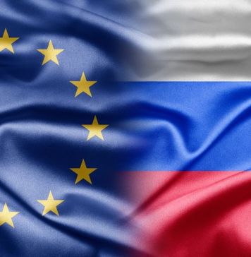 Σημαίες ΕΕ και Ρωσίας