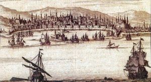 Θεσσαλονίκη του 18ου αιώνα γκραβούρα απο την θάλασσα