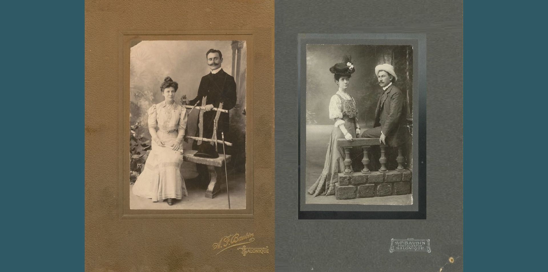 Τα εικονιζόμενα δύο ζευγάρια παντρεύτηκαν το ίδιο έτος, το 1906.