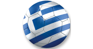 Ποδοσφαιρική μπάλα με την ελληνική σημαία