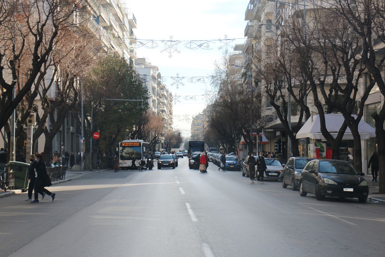 Η οδός Τσιμισκή στη Θεσσαλονίκη