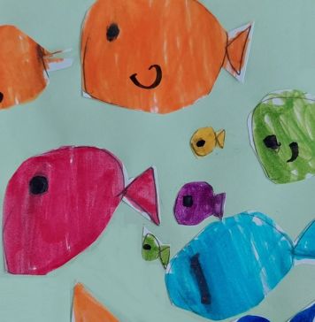 παιδική ζωγραφια με ψαρια