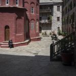 Athos – Kotloumousiou monastery – the courtyard. 27.04.2016