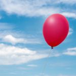 red balloon in the sky