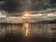 Λίμνη Βόλβη το ηλιοβασίλεμα